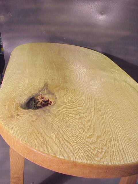 21 inch wide single slab was used to create this unique oak top.